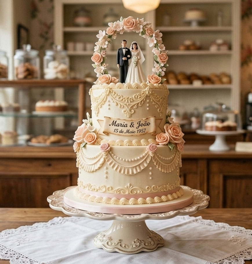 Bolo de casamento personalizado