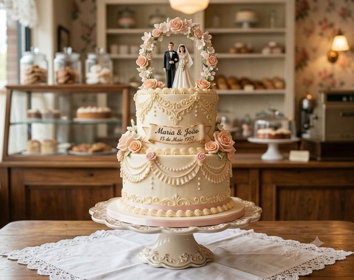 Bolo de casamento personalizado
